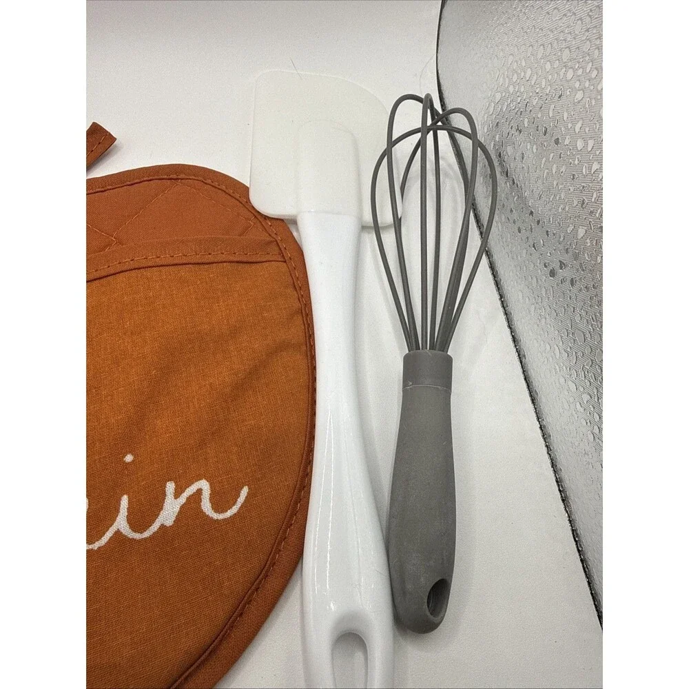 Hello Pumpkin Pot Holder With Spatula And Whisk